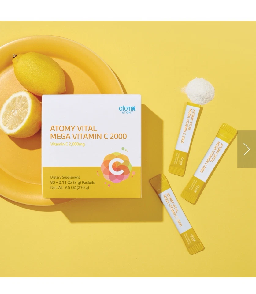 ATOMY Vital Mega Vitamin 2000 3g x 90 varillas vitamina C en polvo comer fácilmente COREA Foto 2 de 4