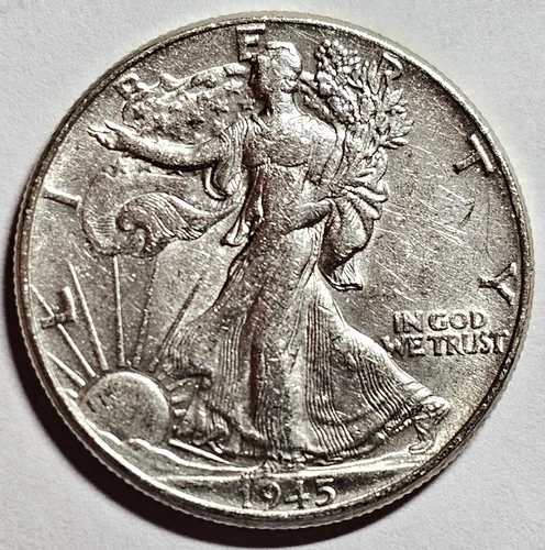 1945 Walking Liberty Half Dollar VF/EF Free Shipping