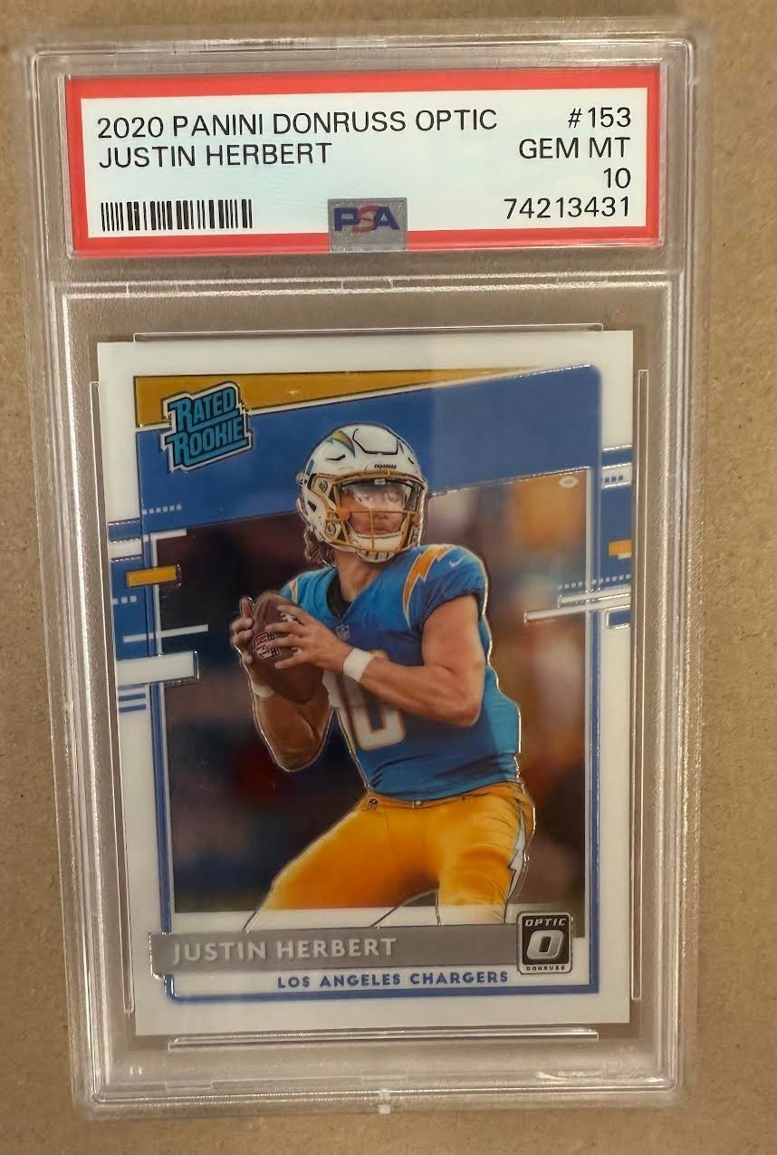 Justin Herbert 2020 Donruss Optic -PSA10- Rated Rookies  #153 (RC)