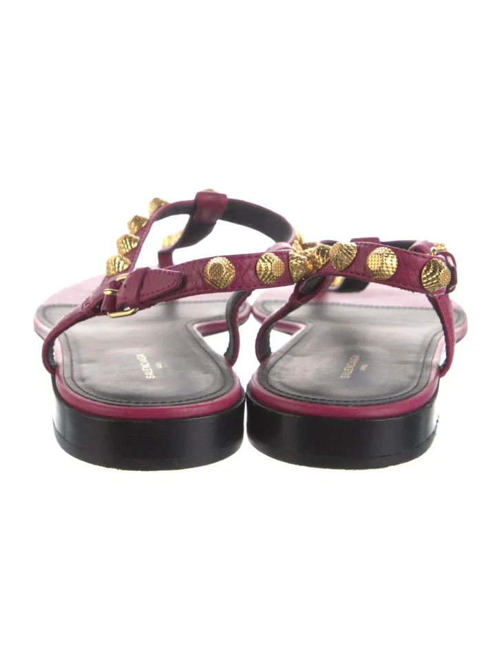 Sandalias Balenciaga de cuero con detalles tachonados con correa en T para mujer talla: 9,5 | IT 39,5 Foto 3 de 4