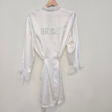 Bride white Robe for wedding day size large X large good used condition