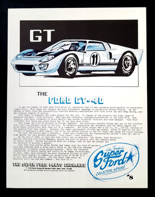 Ford GT 40 World Champion SUPER FORD MAGAZINE Collector Series Literature