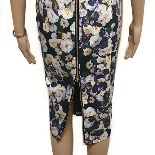 Alannah Hill 16 Floral Print Sheath. Stretch Fabric . Lined. 2 Way Back Zipper - Picture 5 of 7