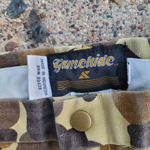 Vintage 90s Duck Camo Canvas Waterproof Hunting Pants Streetwear Size 36 - Picture 4 of 8