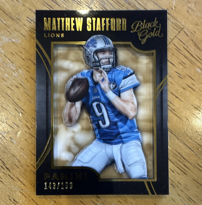 Panini 2015 Black Gold Matthew Stafford Detroit Lions #32 Serial #/199