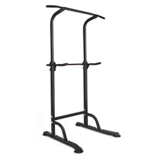 Multi-Function Power Tower: Adjustable Height Dip Station & Pull Up Bar 