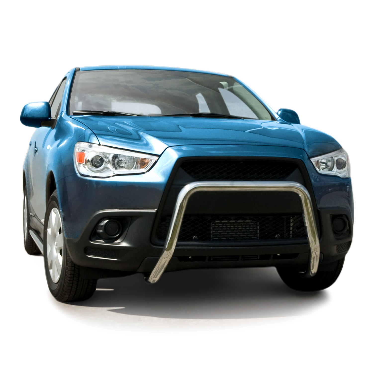 Pare-buffle Mitsubishi ASX protection avant anti-choc en inox brillant
