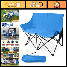 Portable Folding Camping Chair - Double Outdoor Loveseat for 2 Adults, 600lbs Ca