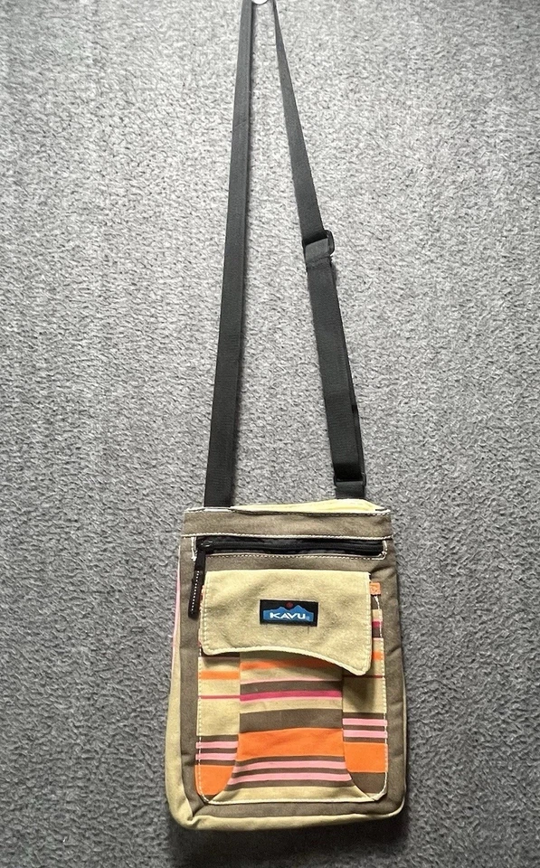 KAVU Mujer Bandolera Correa Ajustable Hombro Bolso de Viaje Cartera Multicolor Foto 3 de 4