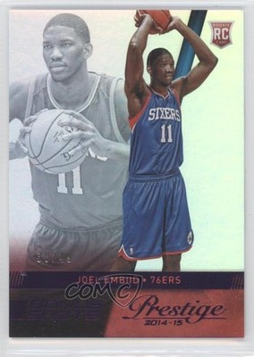 2014 Panini Prestige Bonus Shots Purple Premium 30/49 Joel Embiid Rookie RC 0e1b
