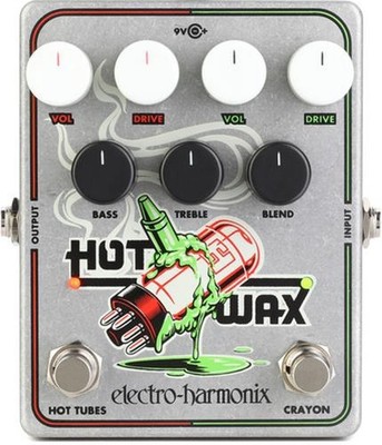 Electro-Harmonix Hot Wax Dual Overdrive Pedal - Crayon & Hot Tubes