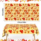 Thanksgiving Tablecloth Plastic, Fall Tablecloth, 2 Pack Disposable ...