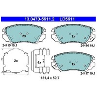 Bremsbelagsatz Scheibenbremse Vorne FüR Chevrolet Malibu V300 12 Bis 26 1605236