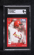 2001 Fox Sports Net St Louis Cardinals Jim Edmonds SGC 9 MINT 0uf1