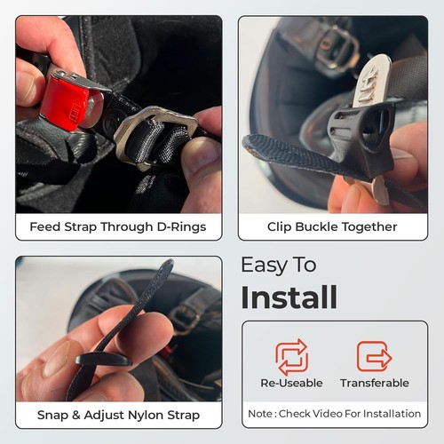 Stainless Steel Helmet Quick Release Buckle Kit - Picture 5 of 8