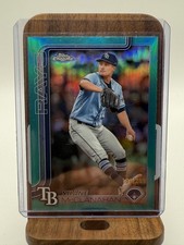 2025 Topps Chrome #298 Shane McClanahan Aqua Lava Refractors #/199