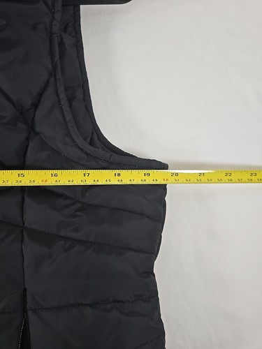 Kenneth Cole Reaction Down Filled Puffer Vest Womens L Black Zip Sleek Warm - Picture 9 of 11