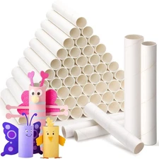 60 Pcs Cardboard Tubes for Craft 2 Size Empty Paper Towel Rolls Cardboard Toilet