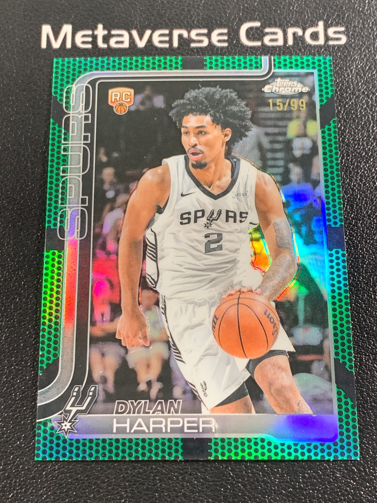 2025-26 Topps Chrome #252 Dylan Harper Green Basketball Refractor RC 15/99