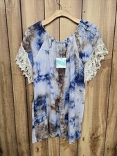 NWT Womens Dress Small Umgee USA Peasant Boho Tie Dye 