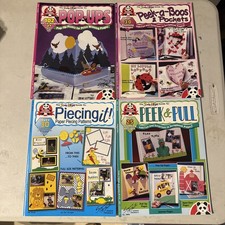 Lot Of 4 ScrapHappy Books, Peek Pull, Pop-Ups, Peek-a- Boo, Piecing It