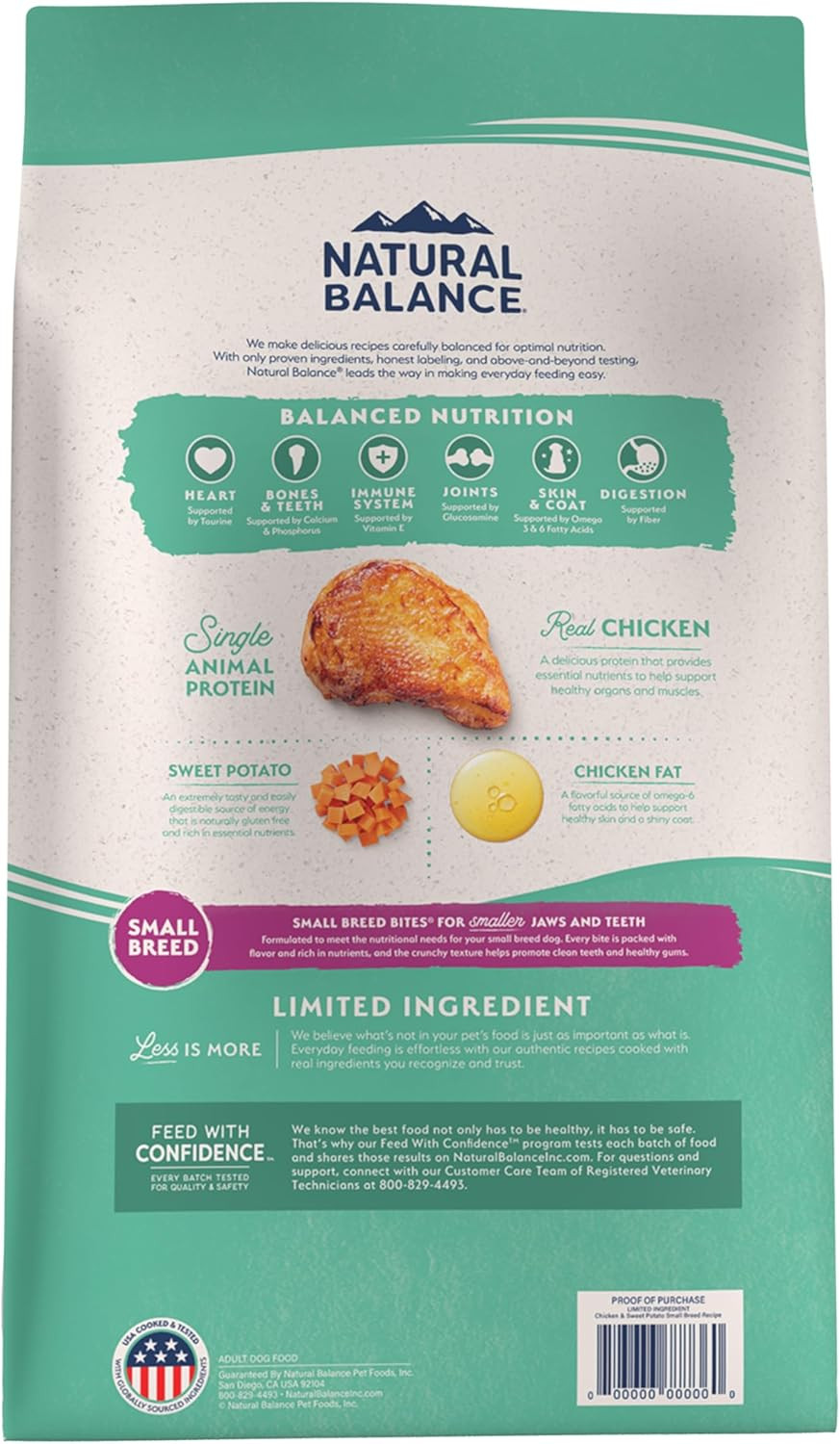 Limited Ingredient Small Breed Adult Grain-Free Dry Dog Food, Chicken & Sweet Po