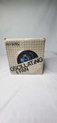#ad Vintage Retro Oscillating Automotive Fan Blue Blade Pep Boys 12V DC $40.76