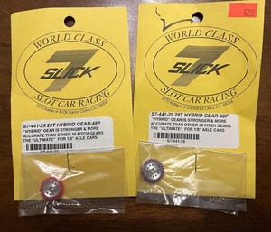 Slick 7 - 29 Tooth - 48 pitch - 1/8 Axle 1/24 Slot Car Metal Spur Gear (2 Gears)