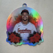 2025 Topps Holiday Jose Ramirez Oversized Die-Cut Ornament Card #OO-18 Guardians