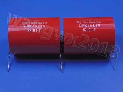 2pcs 250V 82uF MKP Crossover Membrane Polypropylene Non-Polarized Capacitor #vn