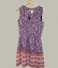 GAP Women’s Floral Sleeveless Boho Dress Size XS Petite Blue Pink - Worn Once!