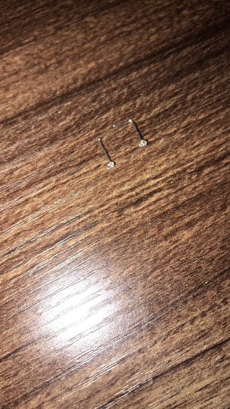 925 Sterling Silver 2MM VVS Lab Grown Diamond 0.03 Carat Four Claw Nose Ring
