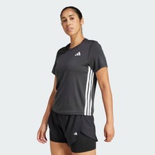 30 adidas Train Essentials 3-Stripes Workout Tee JH1392  Black / White  S