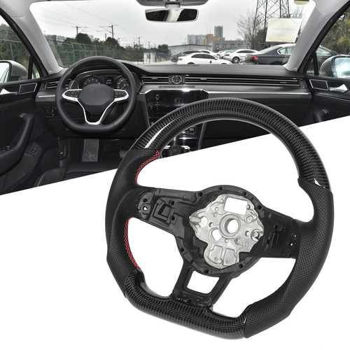 Car Steering Wheel For GLI R GTD Carbon Fiber Steering Wheel Perforated Leather↑ - Picture 2 of 24