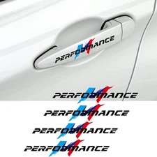 M Performance Tri-Color Car External Door Handle Decor Stickers Decals For BMW
