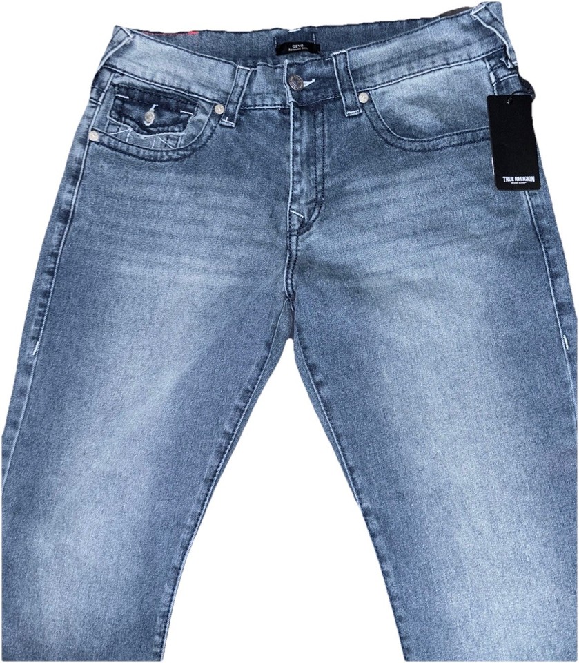TRUE RELIGION GENO BIG T FLAP 700112 RELAXED SLIM JEANS 36 X 32 | eBay