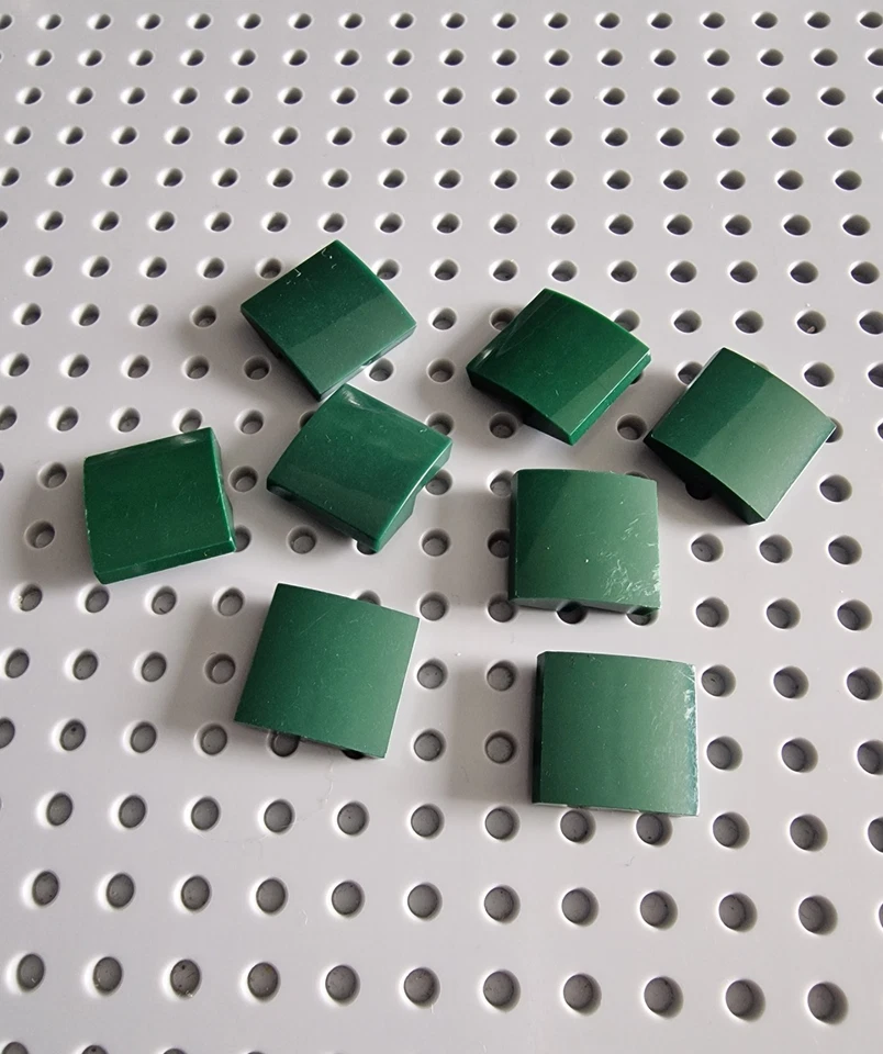 Lego Bogenstein Schrägstein Dachstein 2x2 Dunkelgrün 8 Stück 15068 A299 - Bild 1 von 1