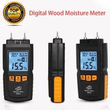 Damp Detector Moisture Meter Digital LED Tester Wood Wall   Caravan Home
