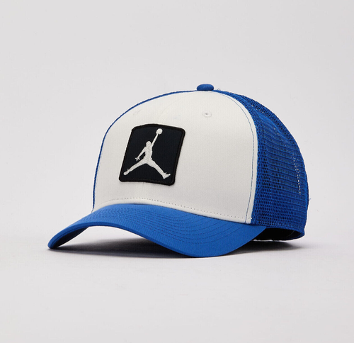Nike Rise Structured Trucker Cap Hat Blue White Mens Size L/XL FZ0774 133 New