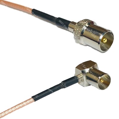 RG316 DVB TV Pal Male to DVB Pal Male Angle RF Cable Rapid-SHIP LOT