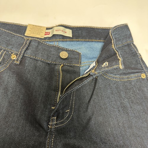 LEVI's 511 Boys' Slim Fit Jeans, Blue Dark Wash, 14 REG 27x27 Youth - Picture 5 of 10