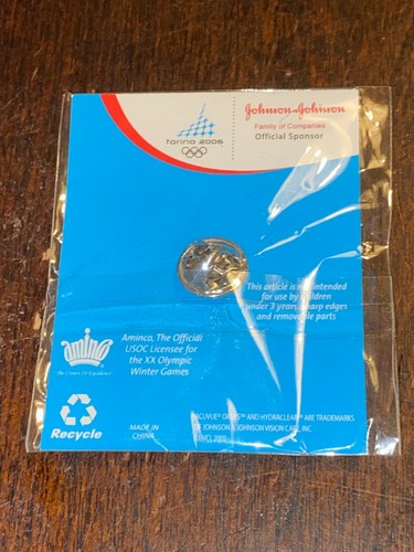 TORINO 2006 OLYMPISCHE SPIELE PIN - USA & ITALIEN Flaggen - Johnson & Johnson  - Bild 2 von 2