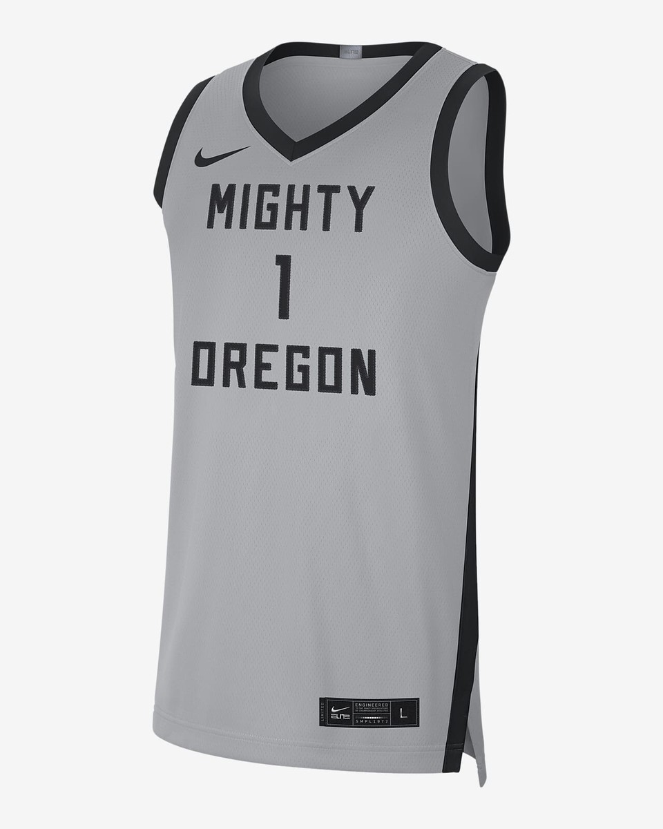 NEW Nike Men's Limited Oregon Ducks Basketball Jersey Gray NEW Nike Men's Limited Oregon Ducks Basketball Jersey Gray