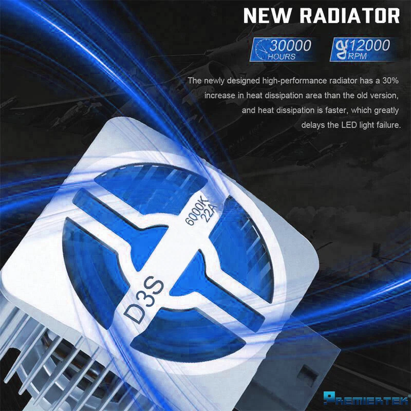 Kit de bombillas de faros LED D3S D3R 180W 6000K blanco HID par de lámparas de conversión Foto 4 de 4