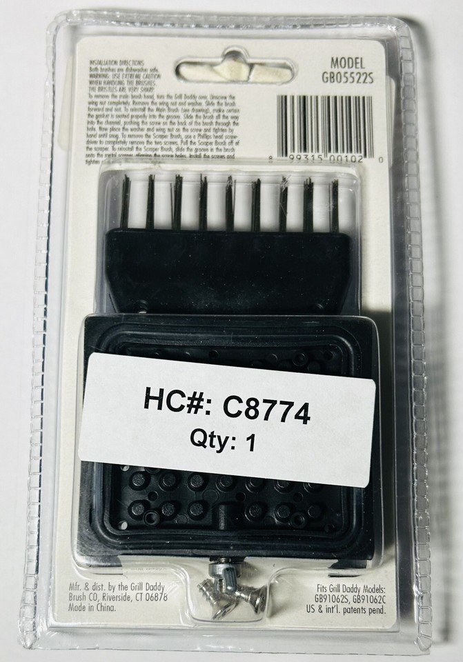 The Original GRILL DADDY Replacement Brush Kit GB05522S Cleaning Tool
