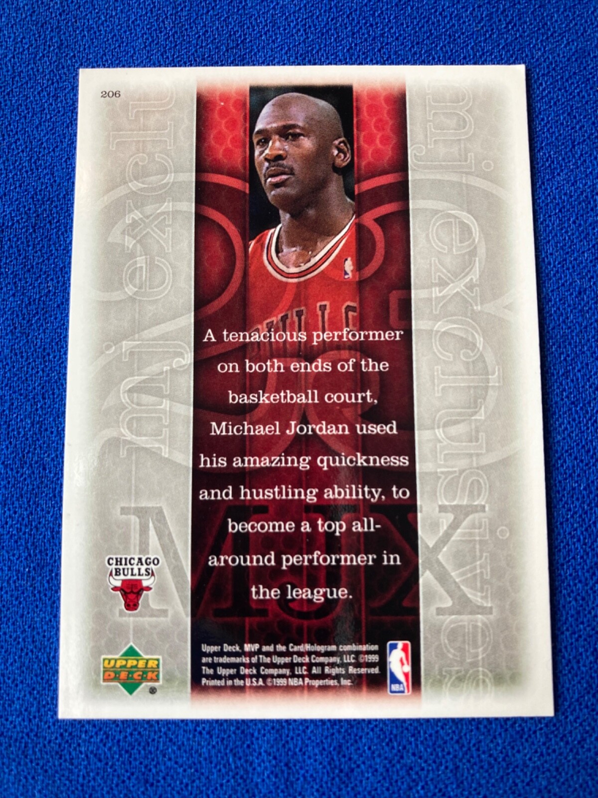 1999 Upper Deck Michael JORDAN MJ Exclusives - 206 Chicago Bulls