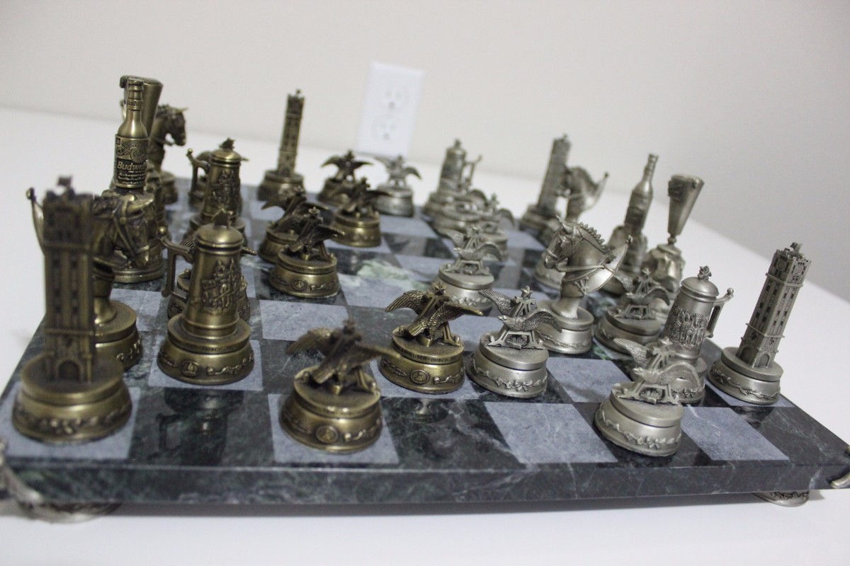 Vintage Rare Anheuser-Busch Collectors Chess Set Budweiser