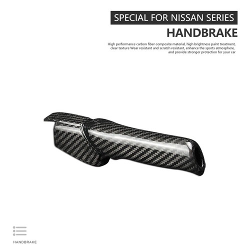 Carbon Fiber Handbrake Brake Handle Cover For Nissan GTR R35 2009-2016 2015 New - Picture 4 of 9