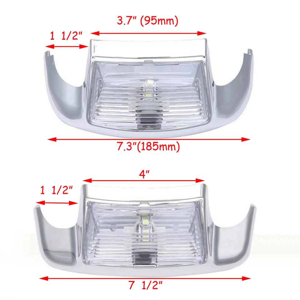 Luz de punta LED para guardabarros delantero y trasero para Harley Road King 1994-2013 FLSTC Heritage Foto 3 de 4