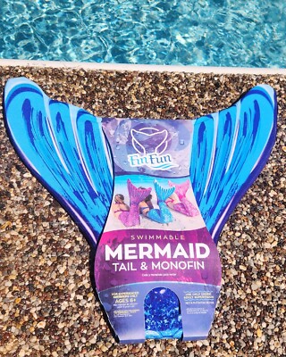 Fin Fun Starter Mermaid Tail and Monofin for Kids - Blue